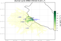Inventario de emisiones de VOC a las 8 am hora local en AMBA